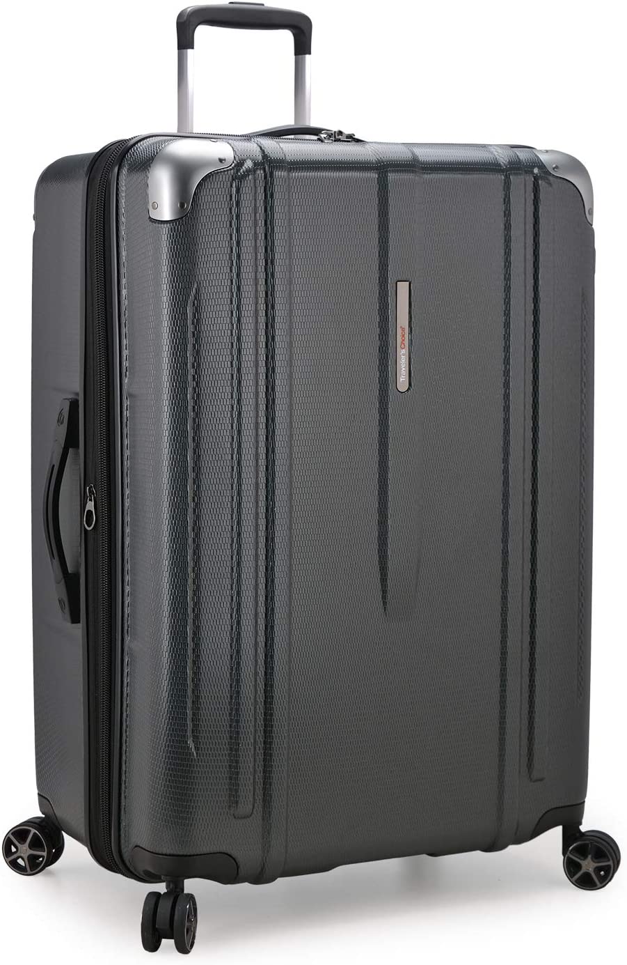 Traveler's Choice New London II Hardside Expandable Spinner Luggage， Gray， Checked-Large 29-Inch - Image 7